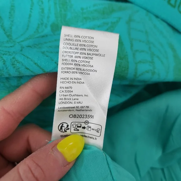 Free‎ People Copa Cabana 2 Piece Skirt Set In Teal Combo Women's Size XL - Picture 9 of 15